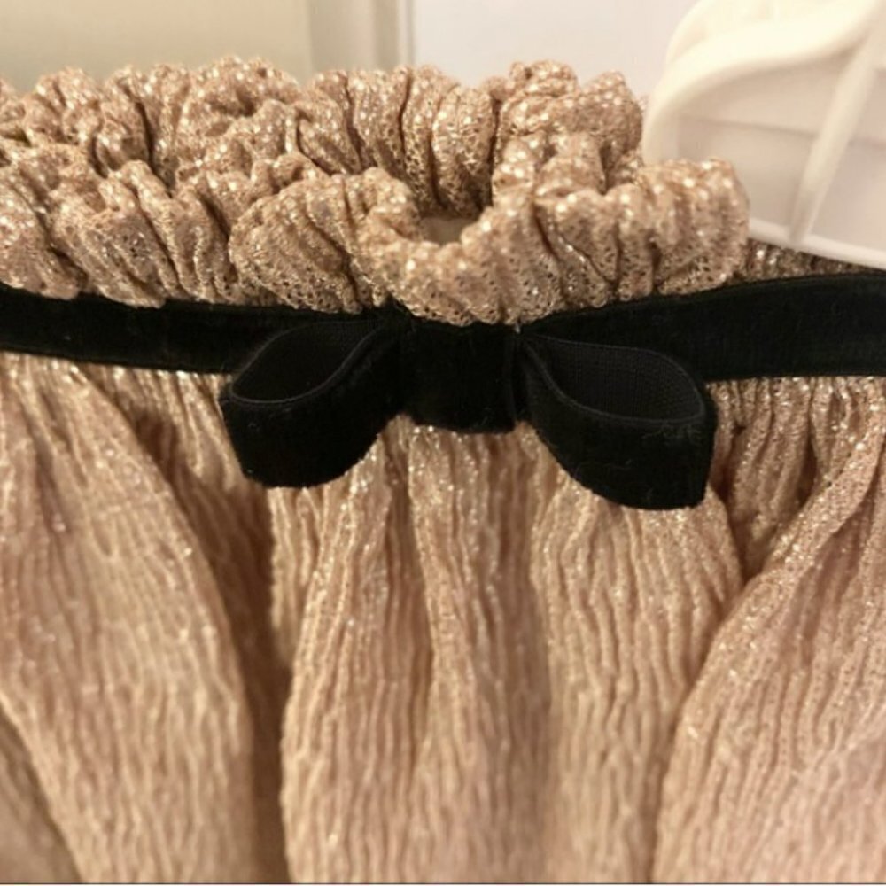 Kate Spade Gold Girls Metallic Crepe Skirt Gold Size‎ 10 - Picture 7 of 7